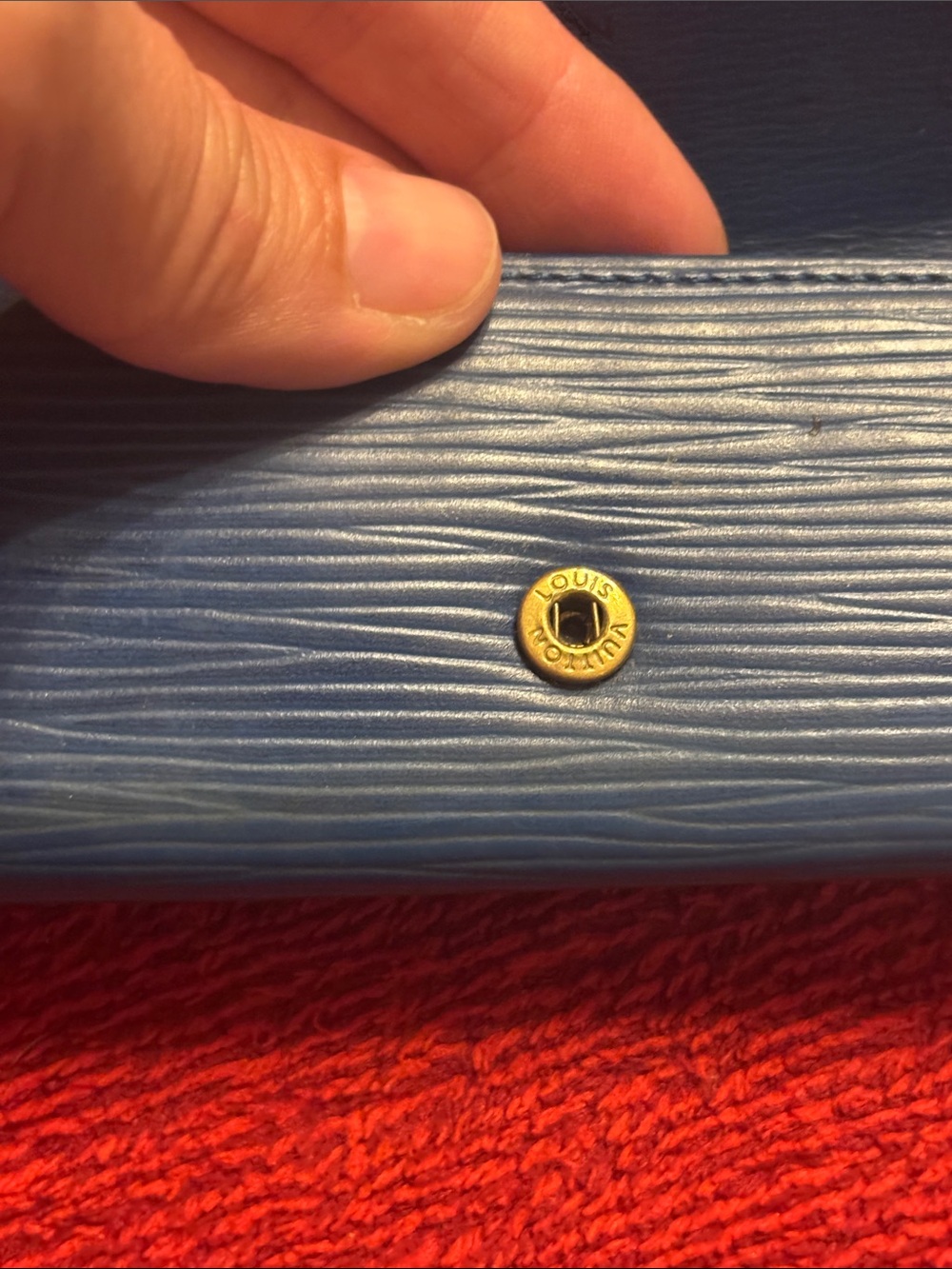 Louis Vuitton Blue Epi Leather Long Wallet - Picture 14 of 17